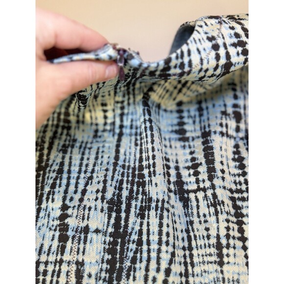 Diane Von Furstenberg DVF Blue Abstract Sheath Dress Size 10 Made in Portugal - Picture 12 of 15